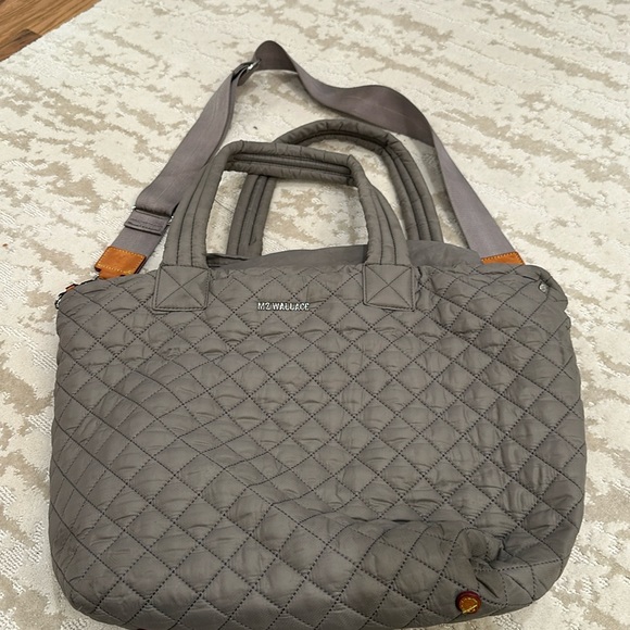 MZ Wallace Gray Quilted Tote - Picture 1 of 11